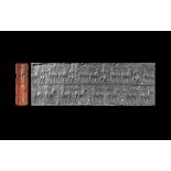 Old Akkadian Cylinder Seal with Double Register