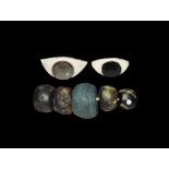 Egyptian Eye Inlay and Bead Group