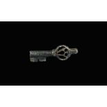 Medieval Key with Openwork Monogram Handle