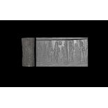 Old Babylonian Cylinder Seal with Gods