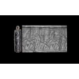 Neo-Assyrian Large Cylinder Seal with Archer