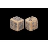 Roman Bone Dice Pair