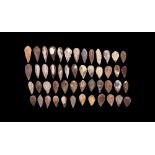 Stone Age 50 North African Knapped Arrowheads