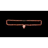 Egyptian Carnelian Bead Necklace