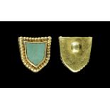 Medieval Gold Shield-Shaped Strap End
