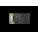 Old Babylonian Cylinder Seal with Gods