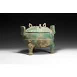 Chinese Warring States Ding Lidded Vessel