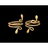 Roman Gold Snake Ring