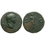 Roman Imperial Coins - Vespasian - Mars Sestertius