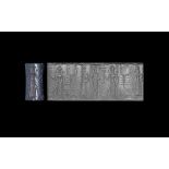 Old Babylonian Cylinder Seal with Goddess Ishtar