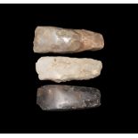 Stone Age Knapped and Polished Axehead Group