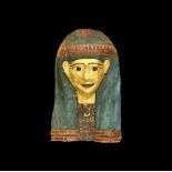 Egyptian Gilt Cartonnage Mask