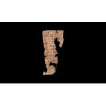 Egyptian Demotic Papyrus Fragment