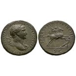 Trajan - Emperor Trampling Dacian Sestertius