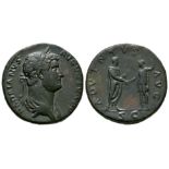 Hadrian - Emperor with Roma Sestertius