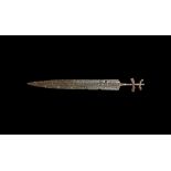 Iron Age Celtic Dagger with Blood Ridges