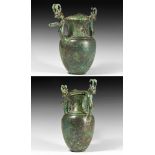 Late Achaemenid Vessel With Beast Handles