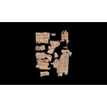 Egyptian Papyrus Page Fragment Group