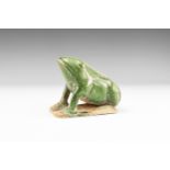 Chinese Style Green Glazed Frog