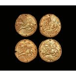 Achaemenid Style Gold Repoussé Lion Mount Group