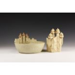 Vintage Castle Bowl and Gaudi Model Group [2]