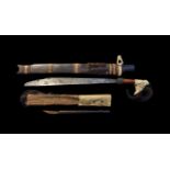 Borneo Headhunter's Mandau and Knife