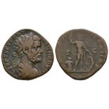 Roman Coins - Septimius Severus - Mars Sestertius