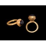 Byzantine Gold Ring with Garnet