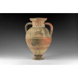 Etruscan Black Figure Ware Amphora with Sphinxes