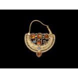 Byzantine Gold Jewelled Earring