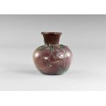 Roman Aubergine Veined Bottle