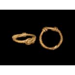 Viking Gold Knotted and Twisted Ring