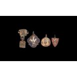 Medieval Heraldic Horse Harness Pendant Group