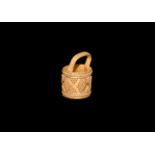 Pre Viking Gold Filigree Bucket Pendant