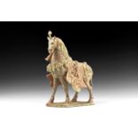 Chinese Warring States Caparisoned Horse Figurine