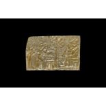 Egyptian Gold Plaque with Osiris Presentation Scene