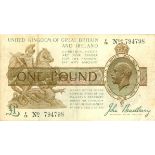 British Banknotes - Treasury - Bradbury - £1