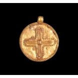 Byzantine Gold Pendant with Cross