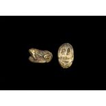 Egyptian Gold Frog Amulet for Amenhotep