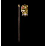 Mughal Walking Stick with Rubies and Emeralds