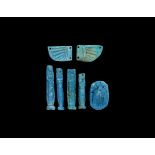 Egyptian Winged Scarab and Four Sons of Horus