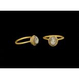 Roman Gold Ring with Cameo Bust