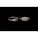 Roman Signet Ring with Galley