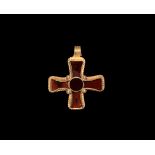 Frankish Garnet-Inlaid Gold Cross