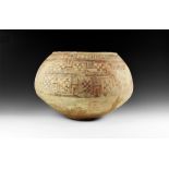 Indus Valley Very Large Polychrome Geometric Bowl