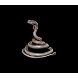 Egyptian Coiled Snake Statuette
