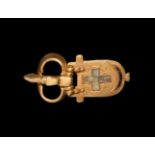 Byzantine Gold Buckle with Jewelled Cross