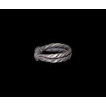 Viking Double Twisted Bar Ring