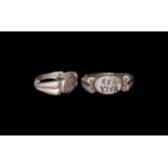 Roman Ring with 'EVC VIVA' Inscription