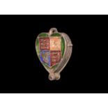 Post Medieval Georgian Heraldic Heart Pendant